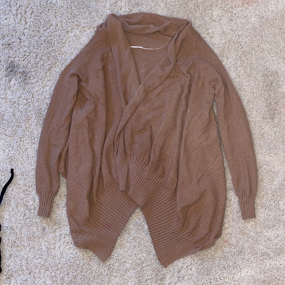 Extremely soft tan wool cardigan